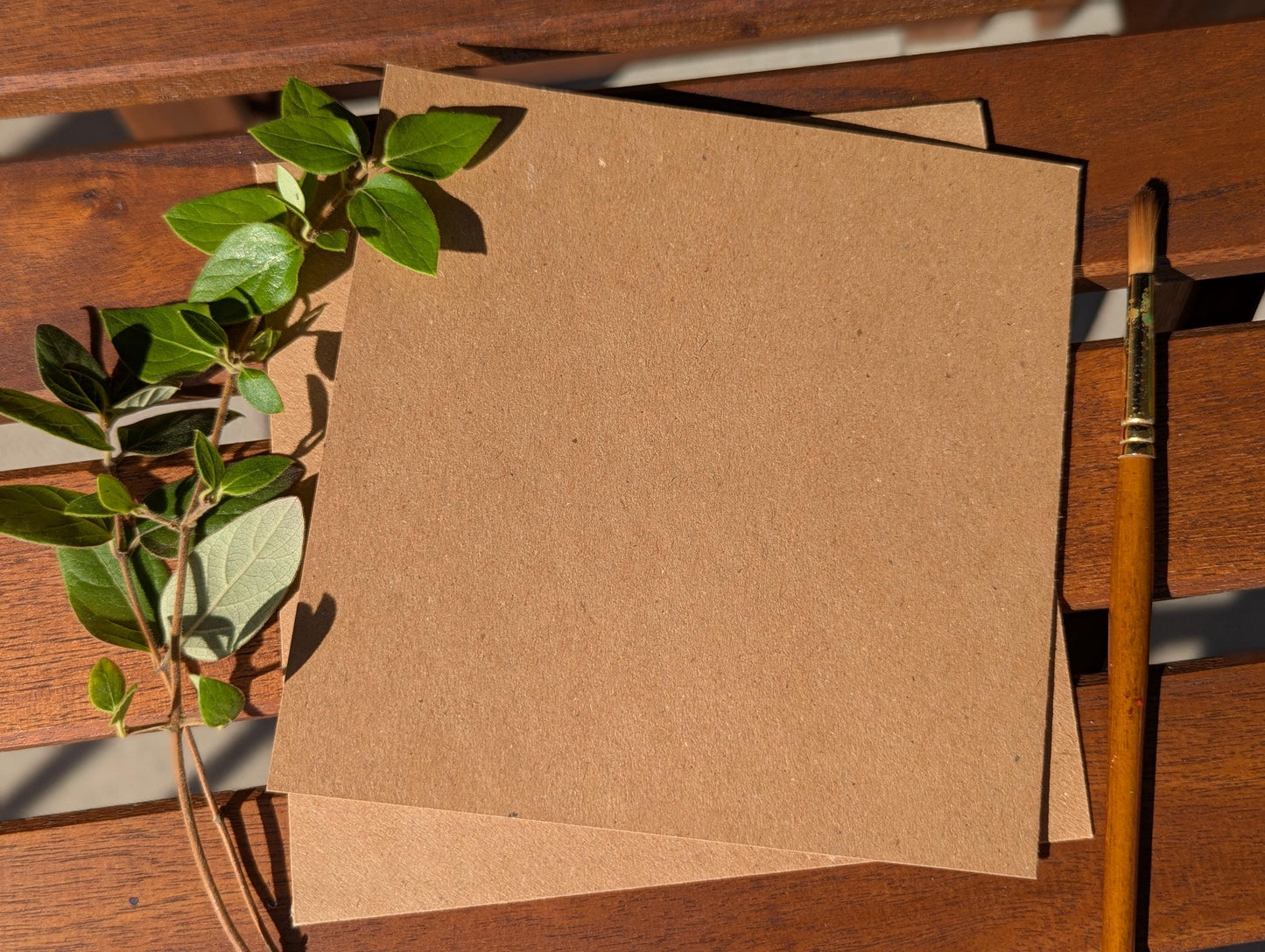 Handmade Blue & Gold Heart Card: Unique Acrylic Painting