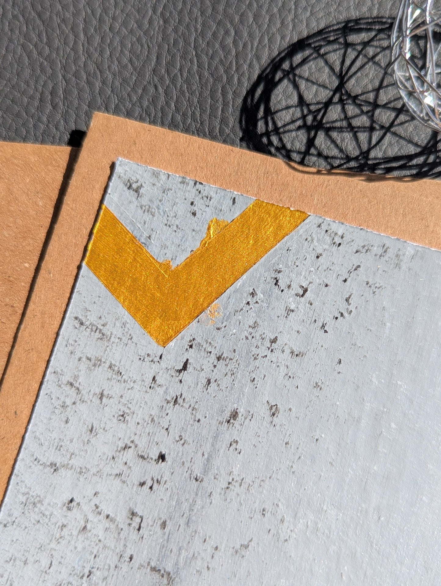 Hand Painted Birthday Card: Abstract Minimalist Design