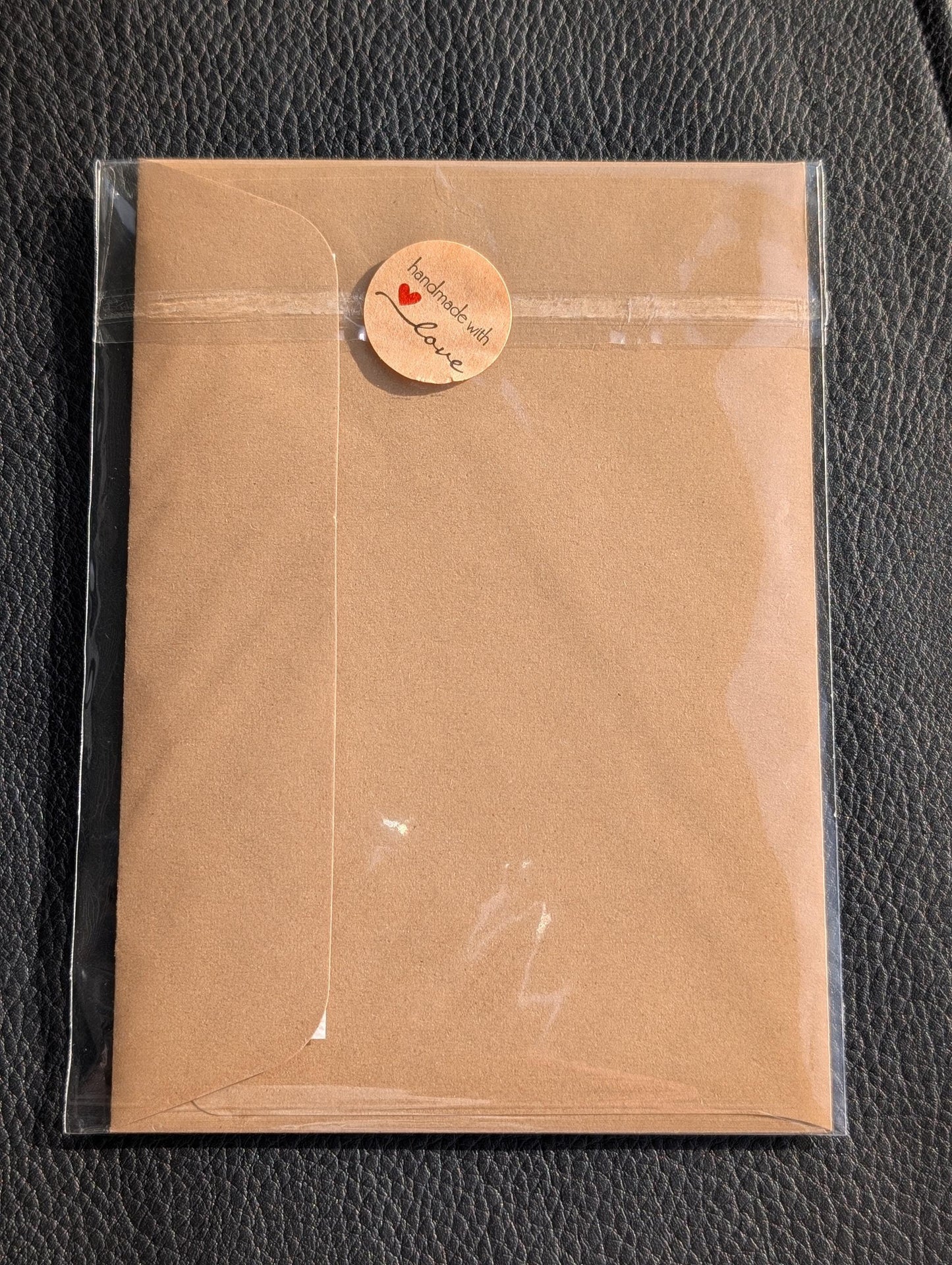 Hand-Painted Abstract Universe Card: Handmade Birthday Greeting