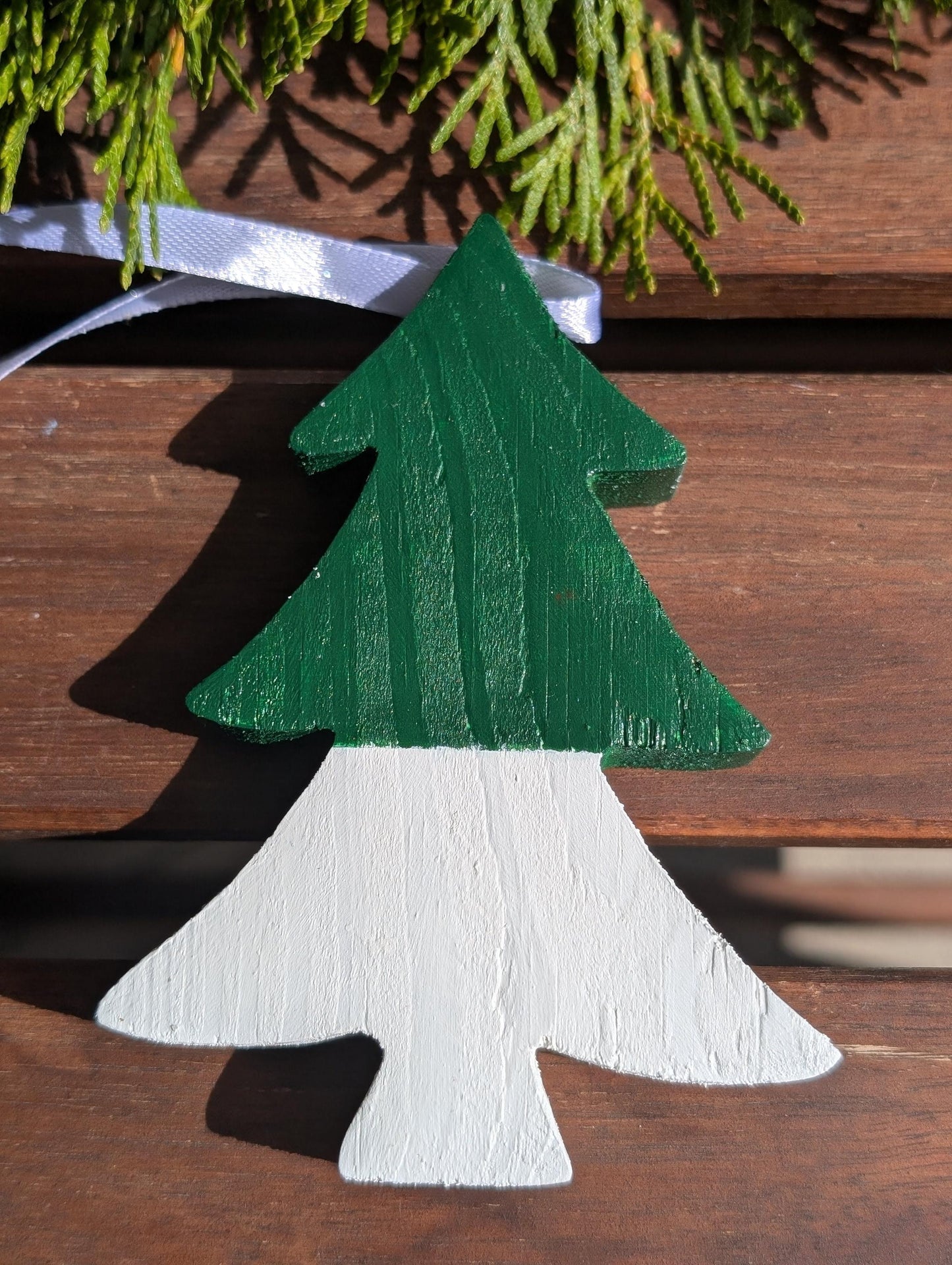 Wooden Christmas Ornament, Holiday Decoration, Rustic Decor, Unique Xmas hanging