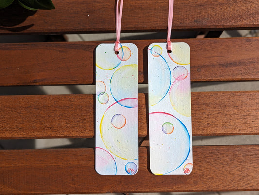 Handmade Bubbles Bookmark, Birthday Gift, Daughter Gift, Mothers day gift, Gift for Readers, Gift for Teacher, Colorful Gift for Book Lover