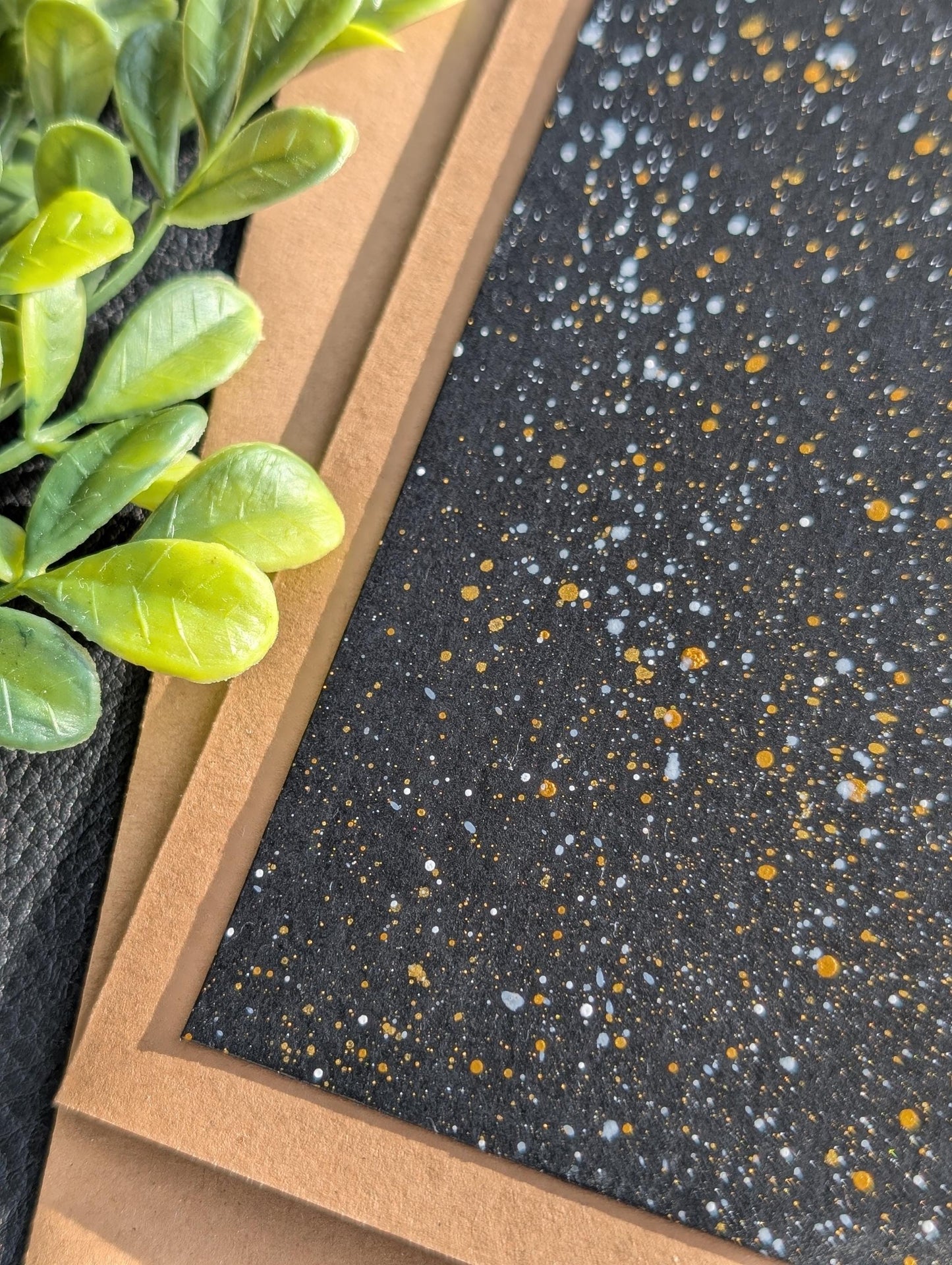 Hand-Painted Abstract Universe Card: Handmade Birthday Greeting