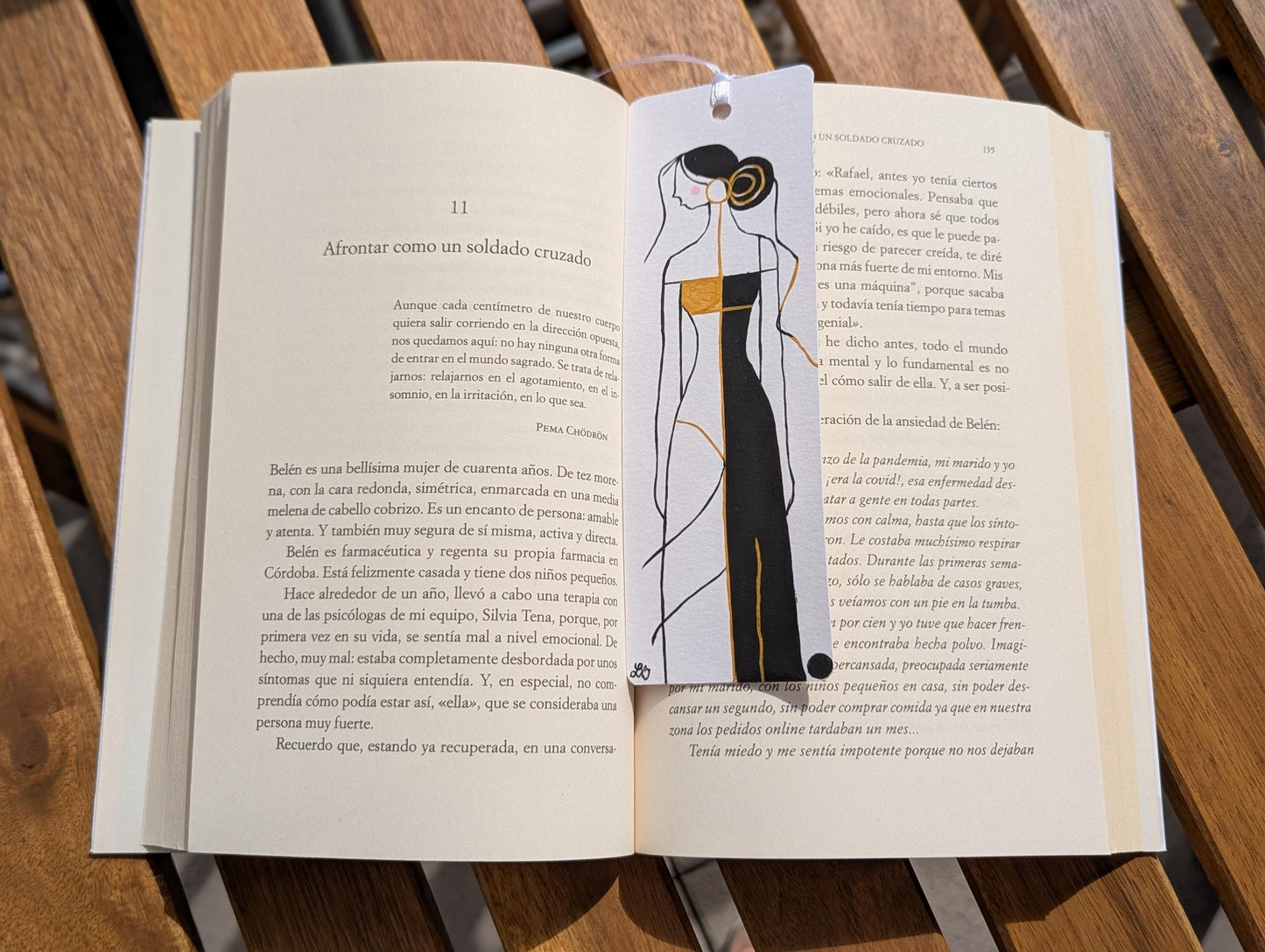 Hand Painted Bookmark: Abstract Acrylic Painting, Book Lover Gift