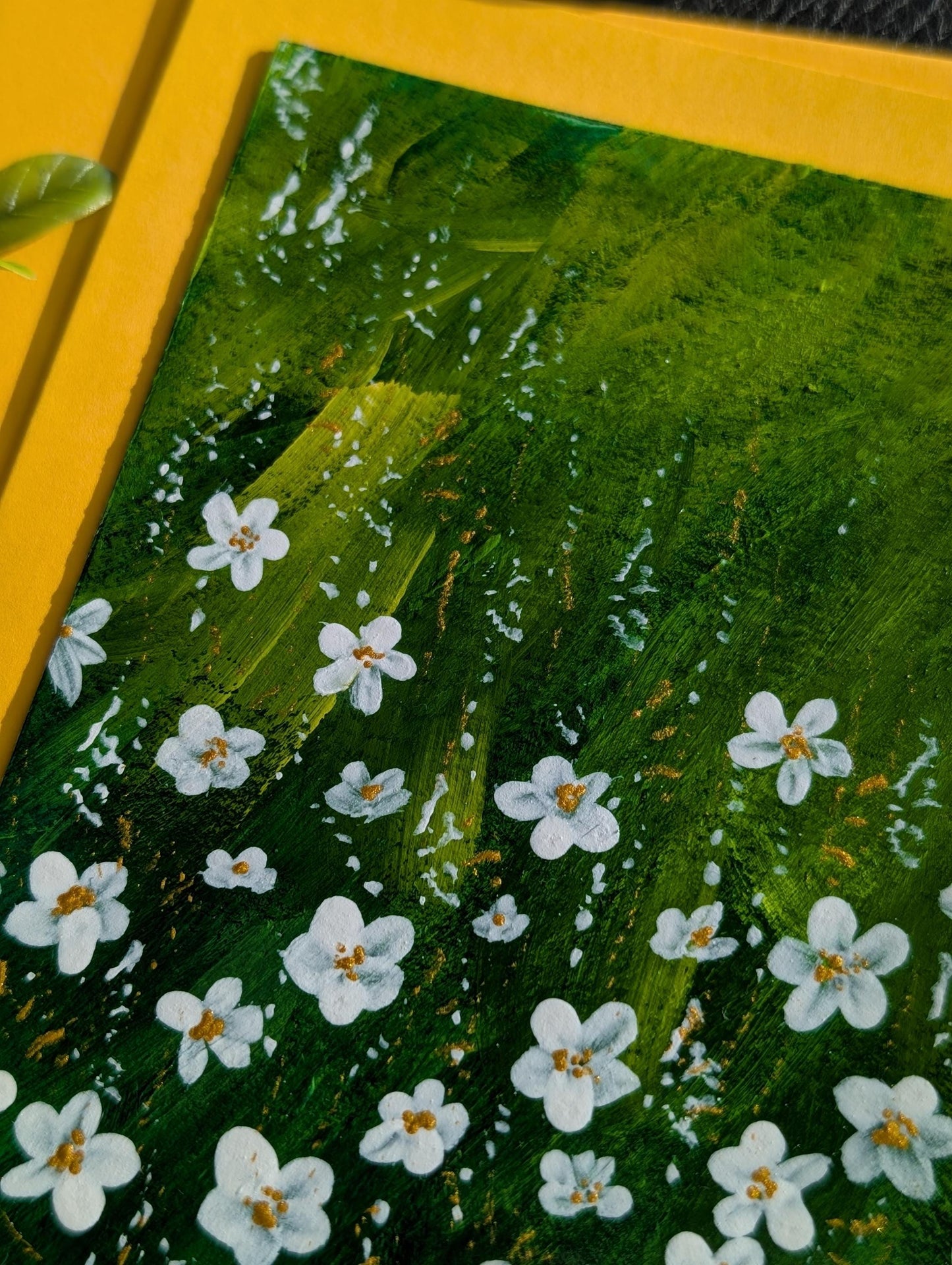 Hand-Painted Floral Birthday Card: Nature-Inspired Greeting