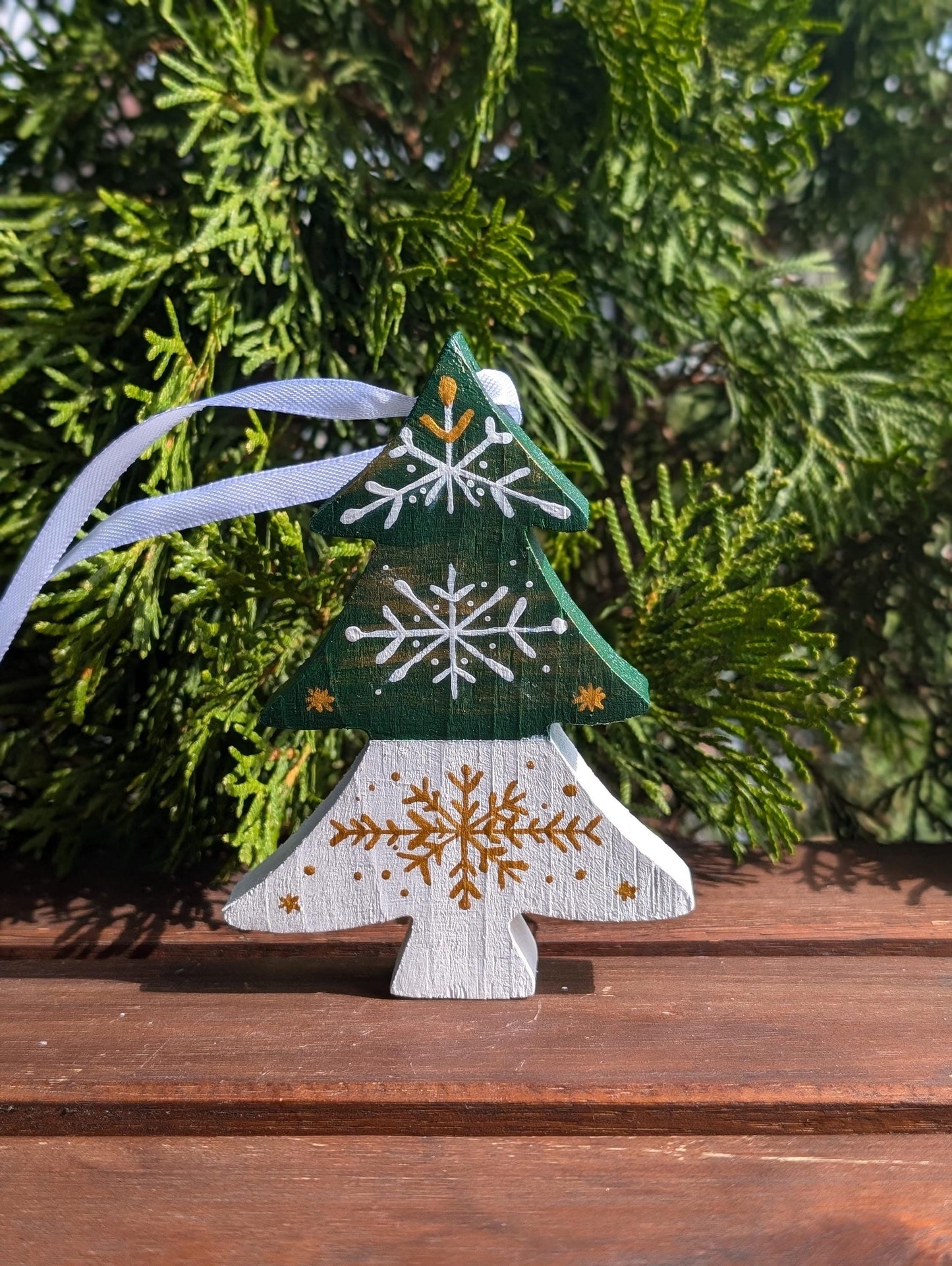 Wooden Christmas Ornament, Holiday Decoration, Rustic Decor, Unique Xmas hanging