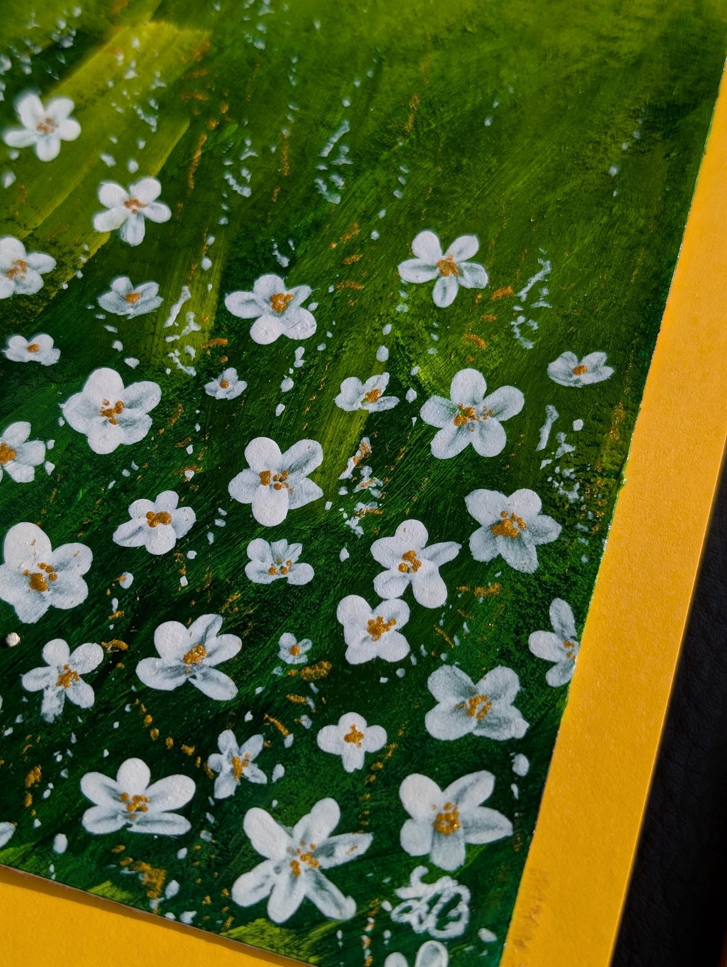 Hand-Painted Floral Birthday Card: Nature-Inspired Greeting