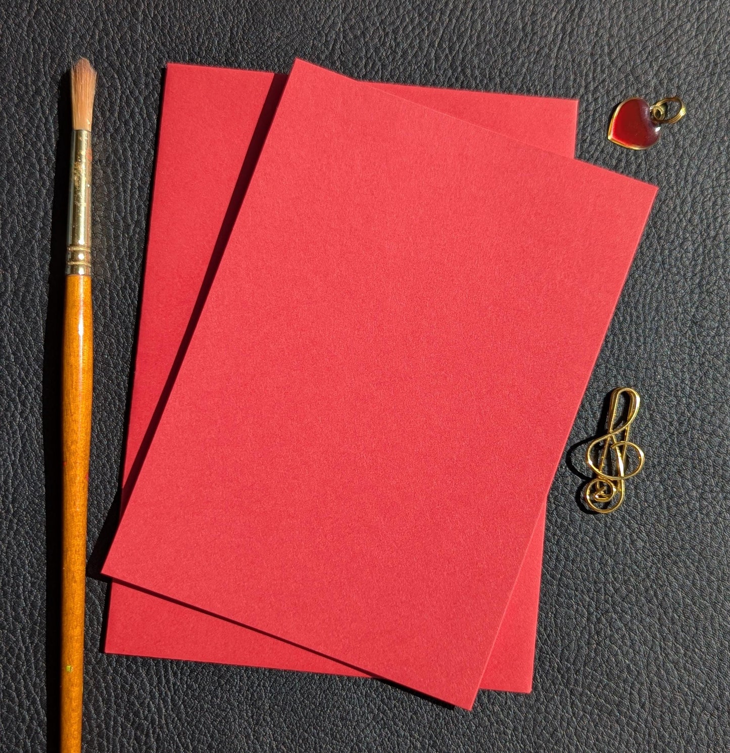 Handmade Cherries Birthday Card: Original Acrylic Painting