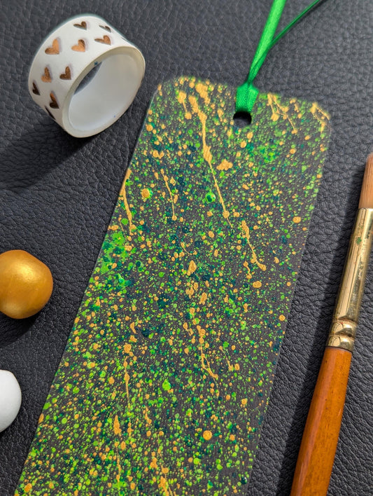 Hand Painted Bookmark: Abstract Acrylic Painting, Signed Art