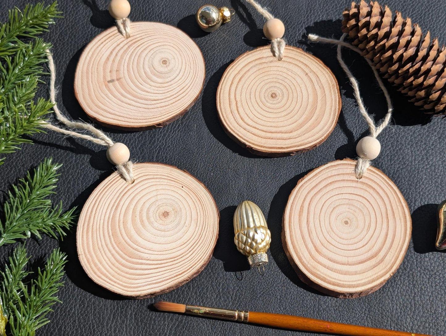 Personalized Wooden Christmas Ornaments, Holiday Decoration, Rustic Decor, Unique Xmas hanging