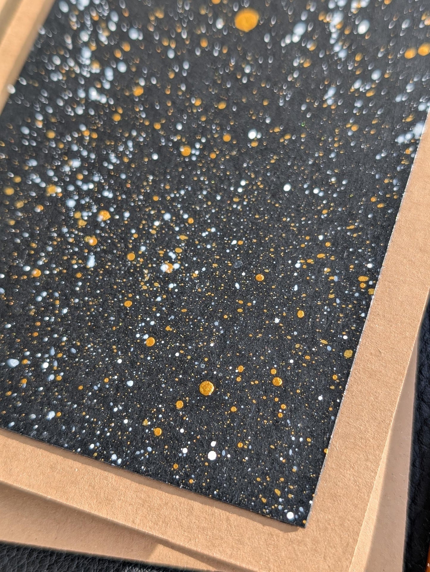 Hand-Painted Abstract Universe Card: Handmade Birthday Greeting