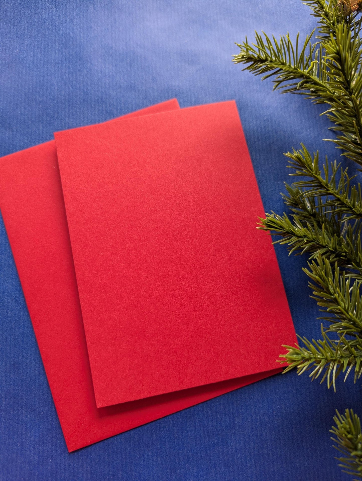 Hand Painted Christmas Baubles Card: Minimalist Holiday Card