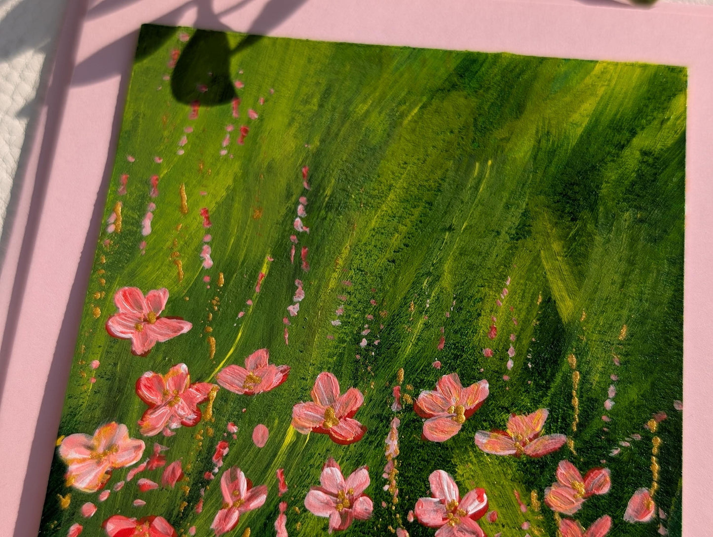 Hand-Painted Floral Birthday Card: Nature-Inspired Greeting, All occasions Greetings Card