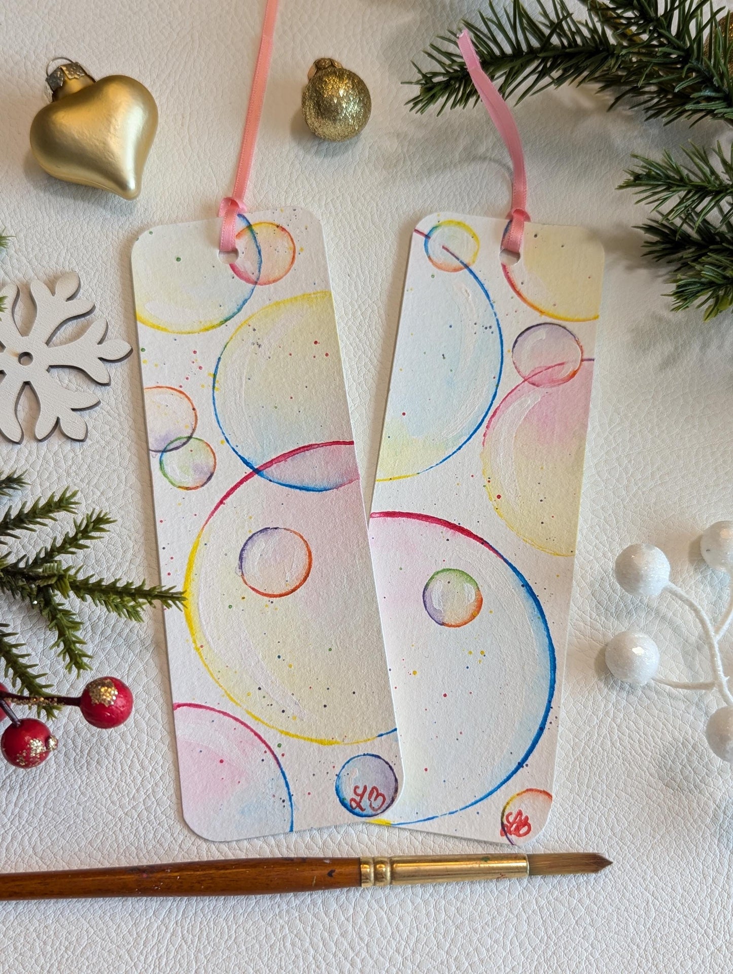 Handmade Bubbles Bookmark, Birthday Gift, Daughter Gift, Mothers day gift, Gift for Readers, Gift for Teacher, Colorful Gift for Book Lover