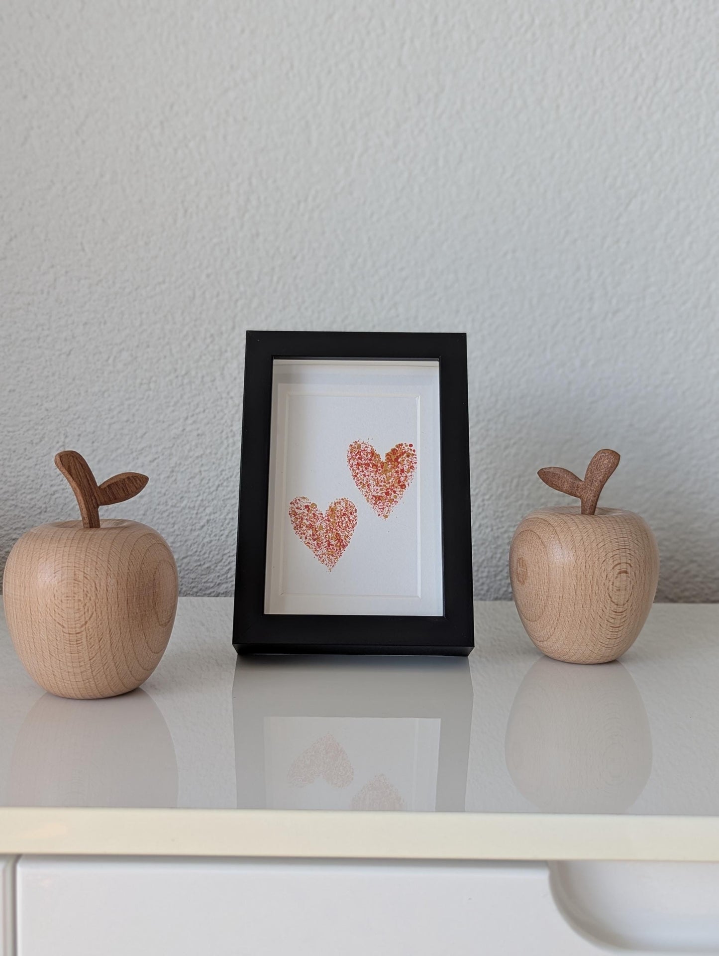 Hand Painted Heart Card: Romantic Anniversary, Birthday, Love Card