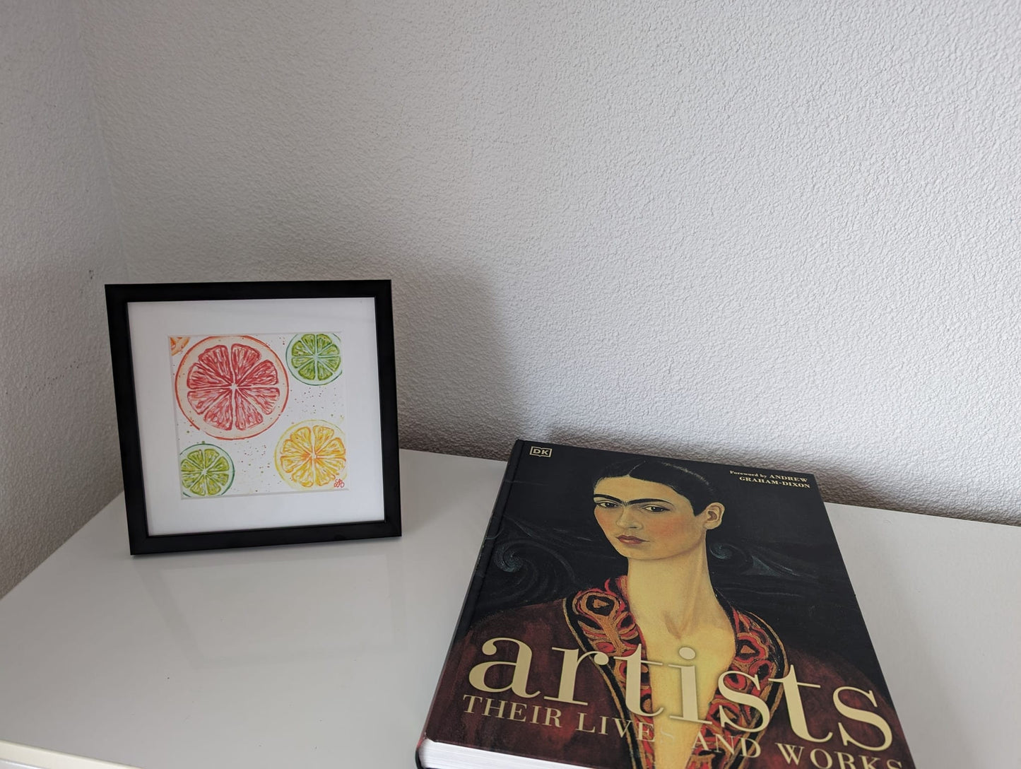 Hand Painted Citrus Greeting Card: Original Acrylic Art