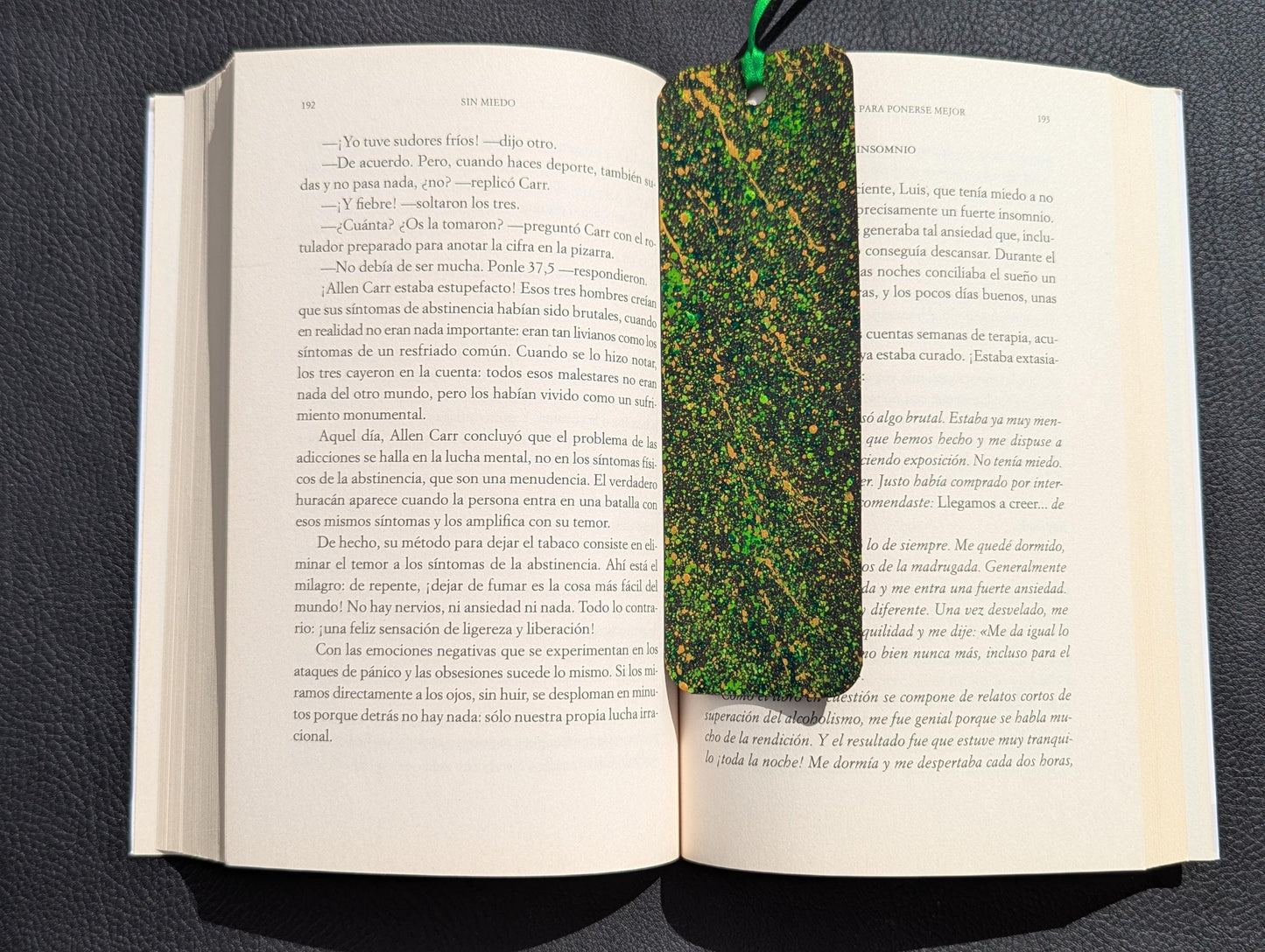 Hand Painted Bookmark: Abstract Acrylic Painting, Signed Art