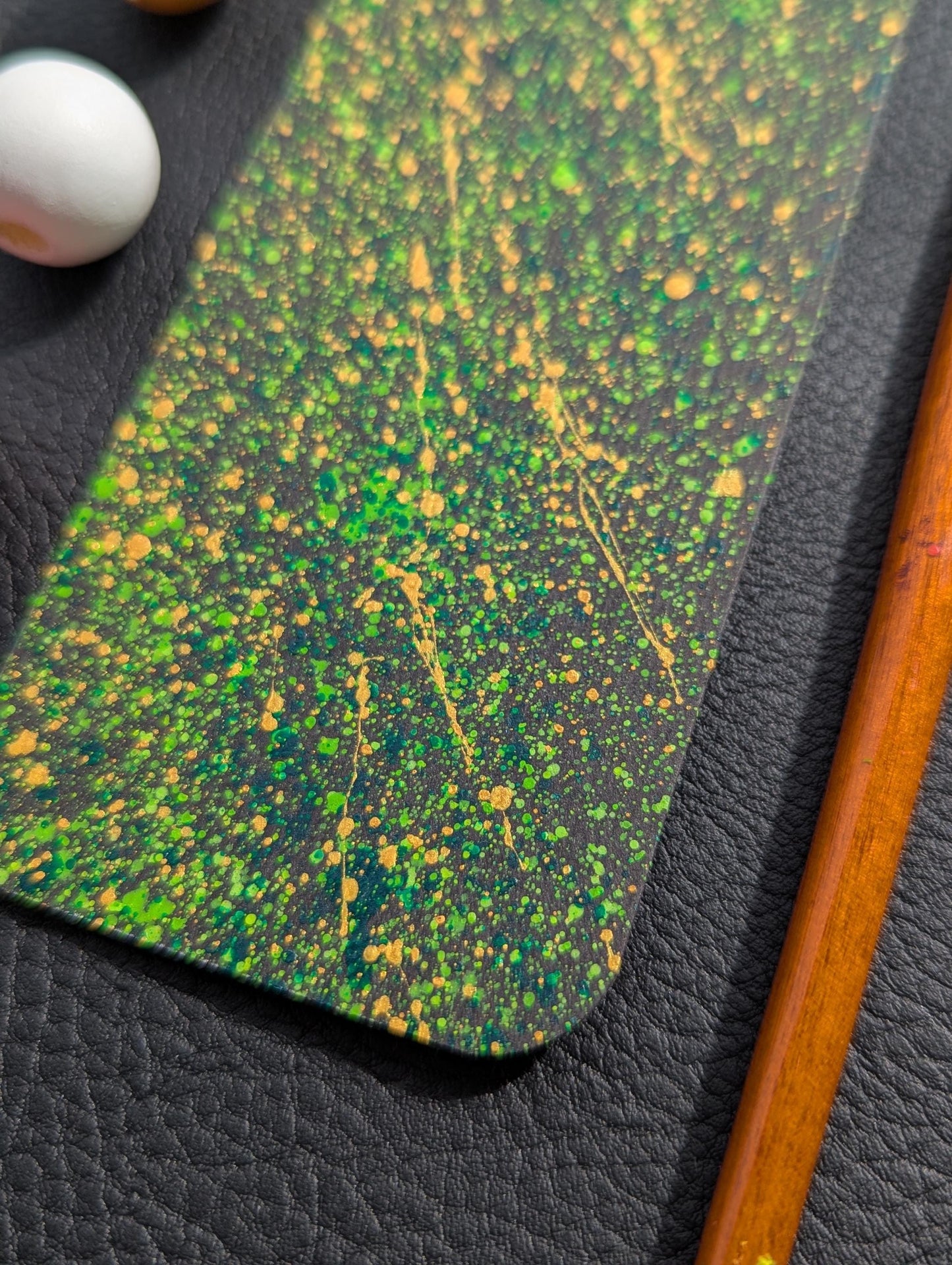 Hand Painted Bookmark: Abstract Acrylic Painting, Signed Art