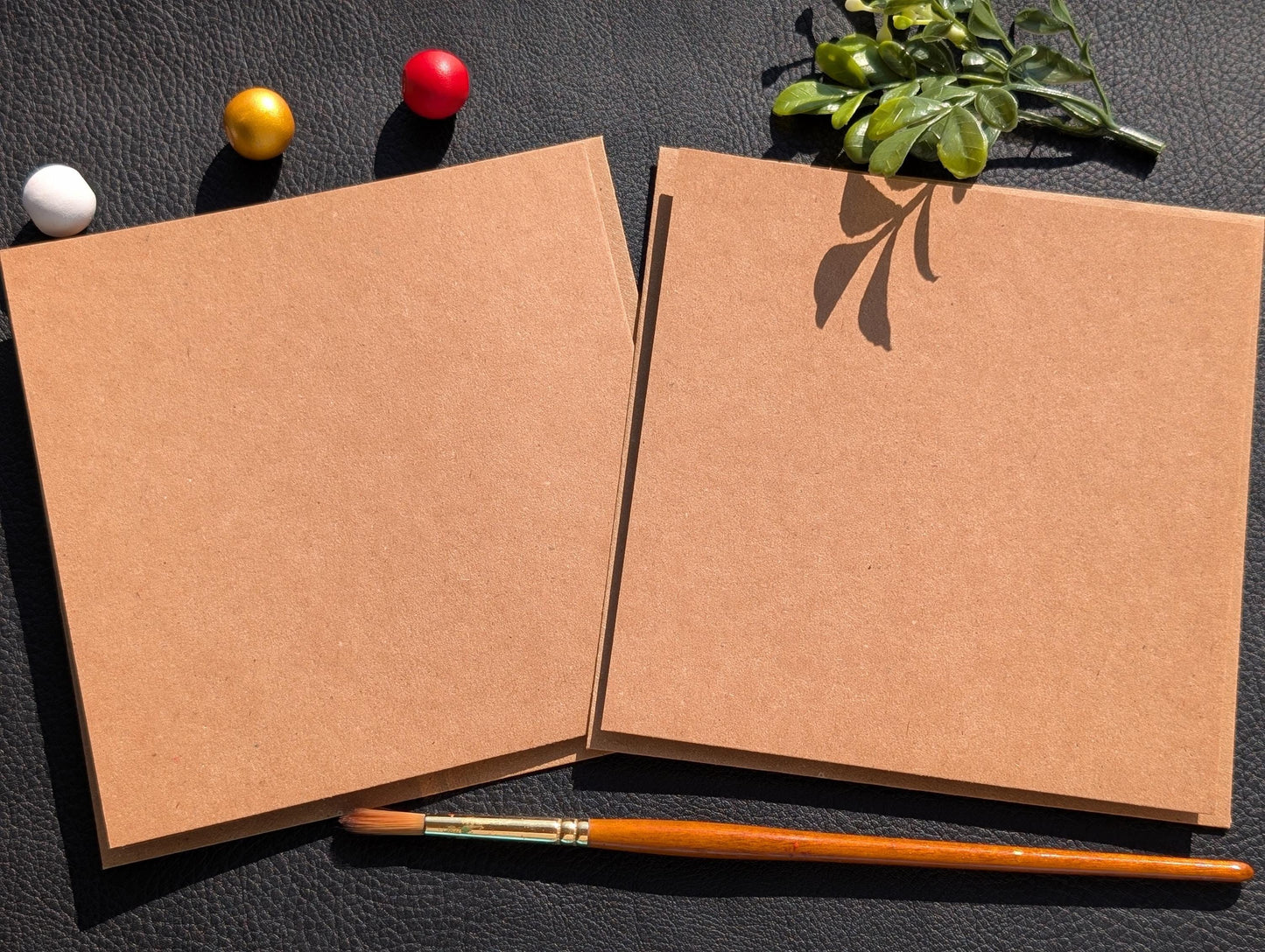 Hand Painted Birthday Card: Modern Gift Box Design, Set of 2 Cards