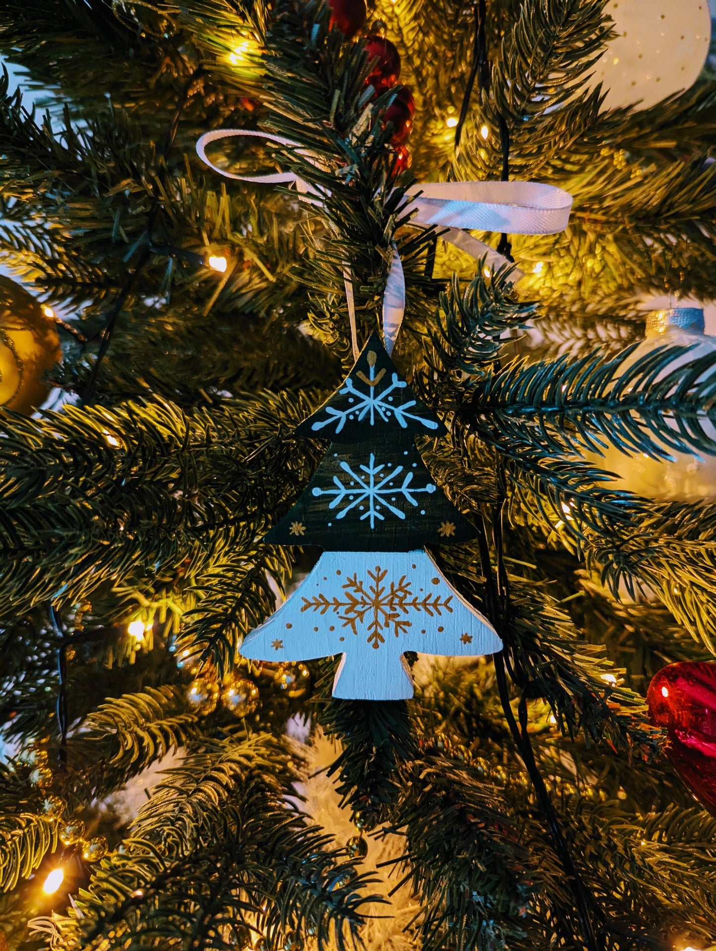 Wooden Christmas Ornament, Holiday Decoration, Rustic Decor, Unique Xmas hanging