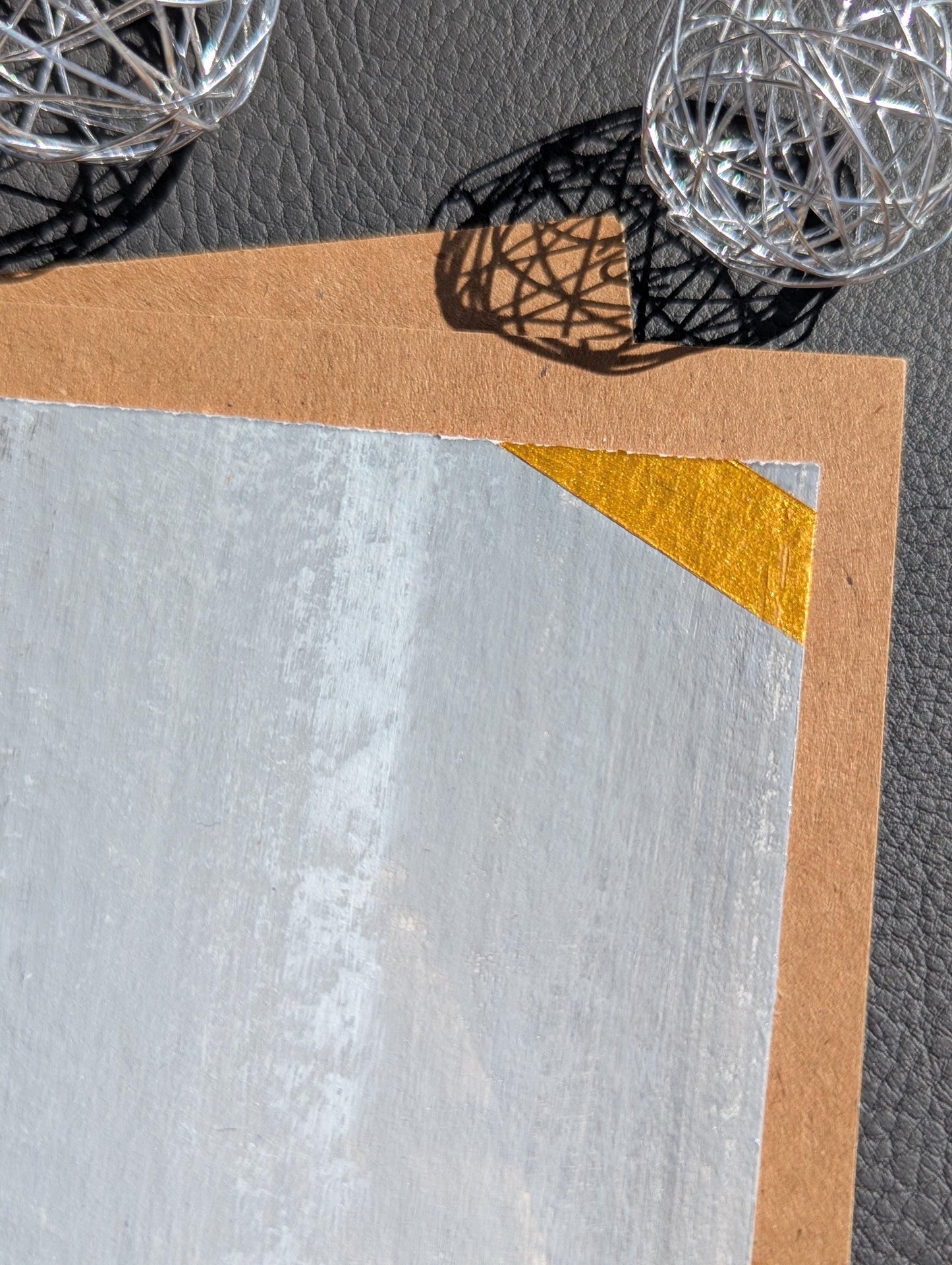 Hand Painted Birthday Card: Abstract Minimalist Design