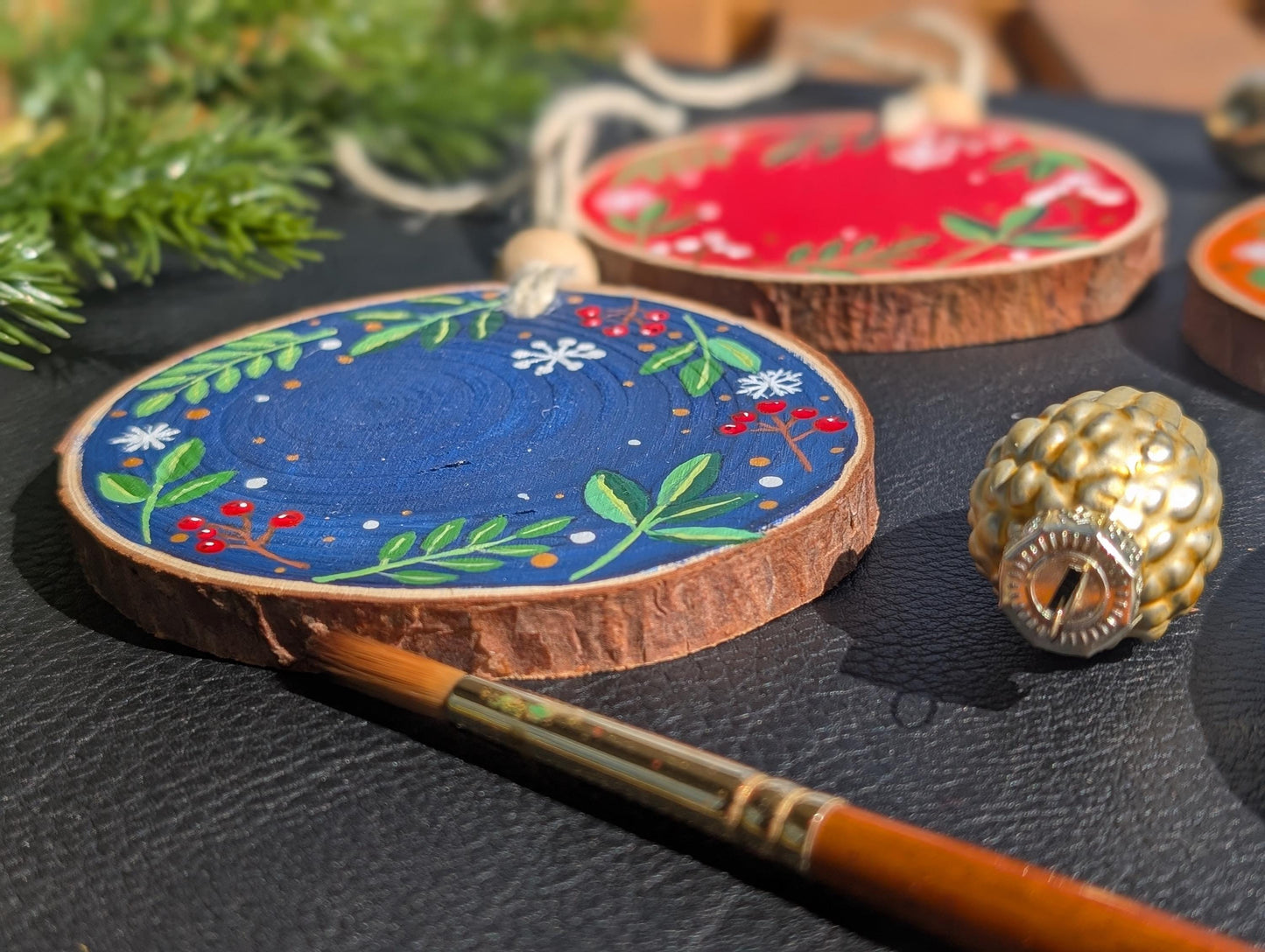 Personalized Wooden Christmas Ornaments, Holiday Decoration, Rustic Decor, Unique Xmas hanging