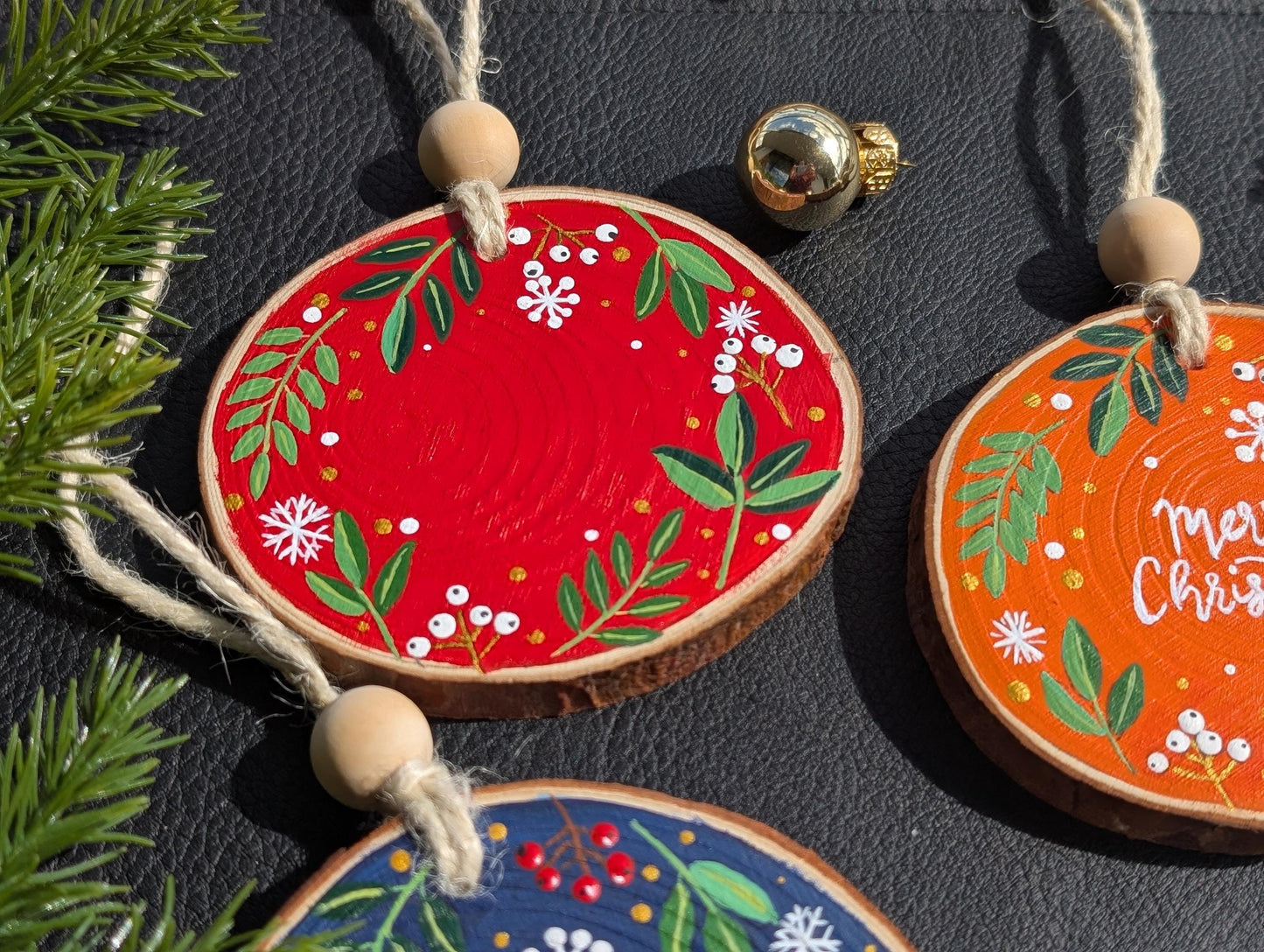 Personalized Wooden Christmas Ornaments, Holiday Decoration, Rustic Decor, Unique Xmas hanging