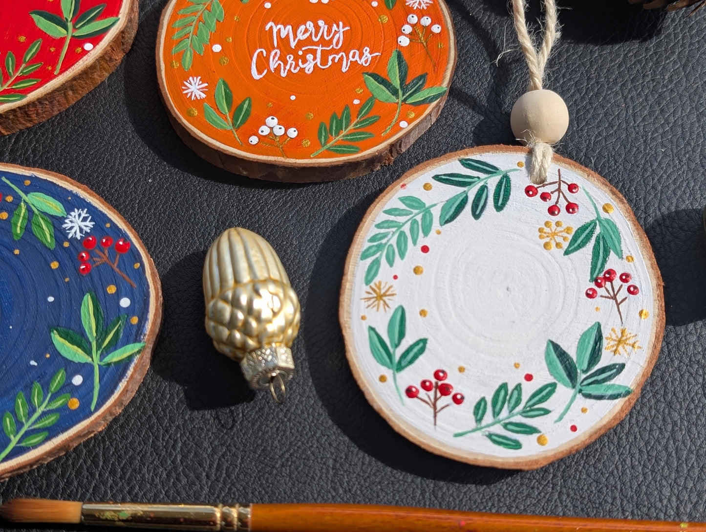 Personalized Wooden Christmas Ornaments, Holiday Decoration, Rustic Decor, Unique Xmas hanging